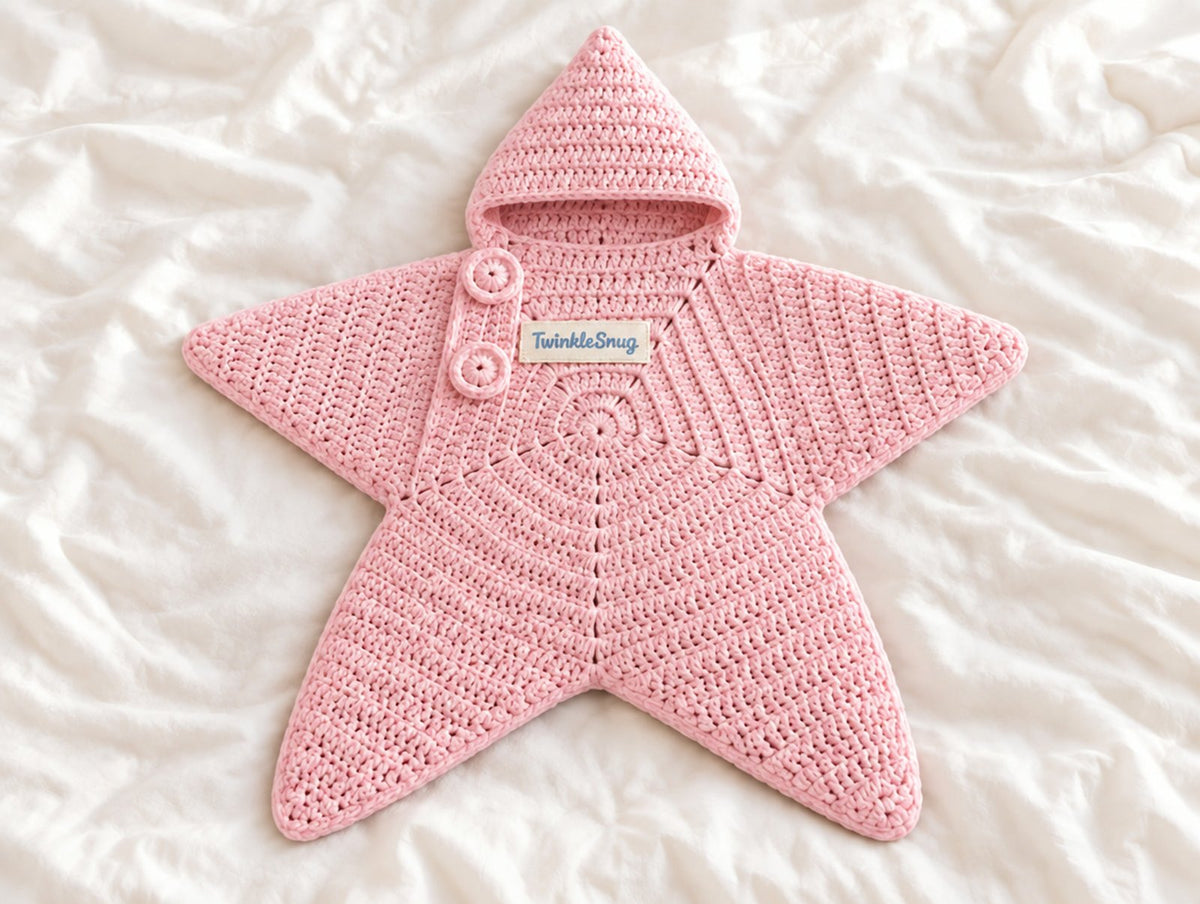 The Star Sleeping Bag in Blush Pink, flat lay